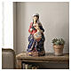 Madonna seduta con bimbo e uva legno Valgardena Old Antico Gold s2