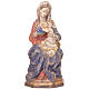 Matka Boża siedząca z Dzieciątkiem winogronem drewno Valgardena s1