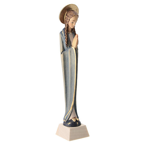 Stylised Madonna statue in coloured Valgardena wood 4