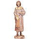 Saint Cosmas 25cm in patinated Valgardena wood, old antique gold s1