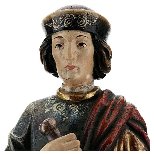 Heiliger Damiano mit Mörser 50cm Grödnertal Holz antikisi 2