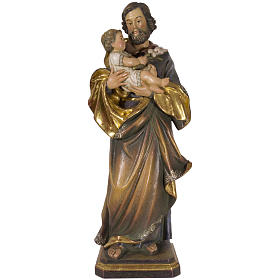 Guido Reni's Saint Joseph 60cm in Valgardena wood, antique gold