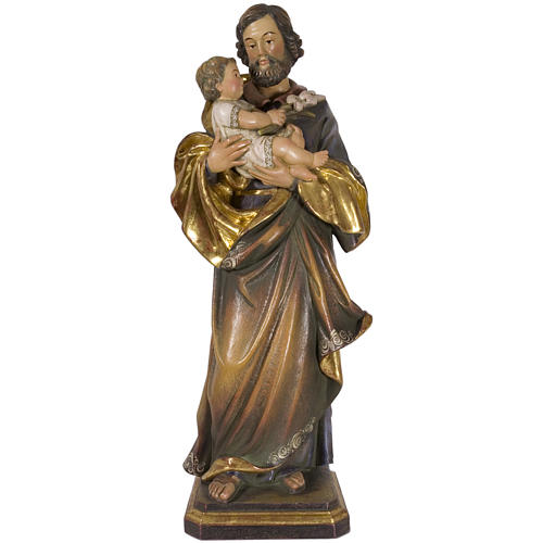 Guido Reni's Saint Joseph 60cm in Valgardena wood, antique gold 1