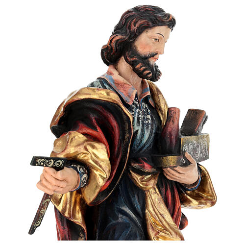 Saint Joseph the worker statue in Valgardena wood 53cm antique g 4