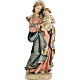 Statue Vierge à l'Enfant style baroque bois peint s1