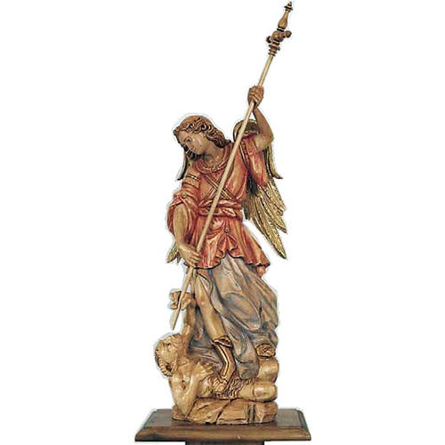 Figura Święty Michał Archanioł drewno malowane 1