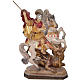 Statua San Giorgio a cavallo 40 cm legno dipinto s1