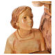 Statue Saint Joseph charpentier avec Enfant bois peint s5