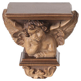 Wall shelf for statues, Raffaello model multi-patinated