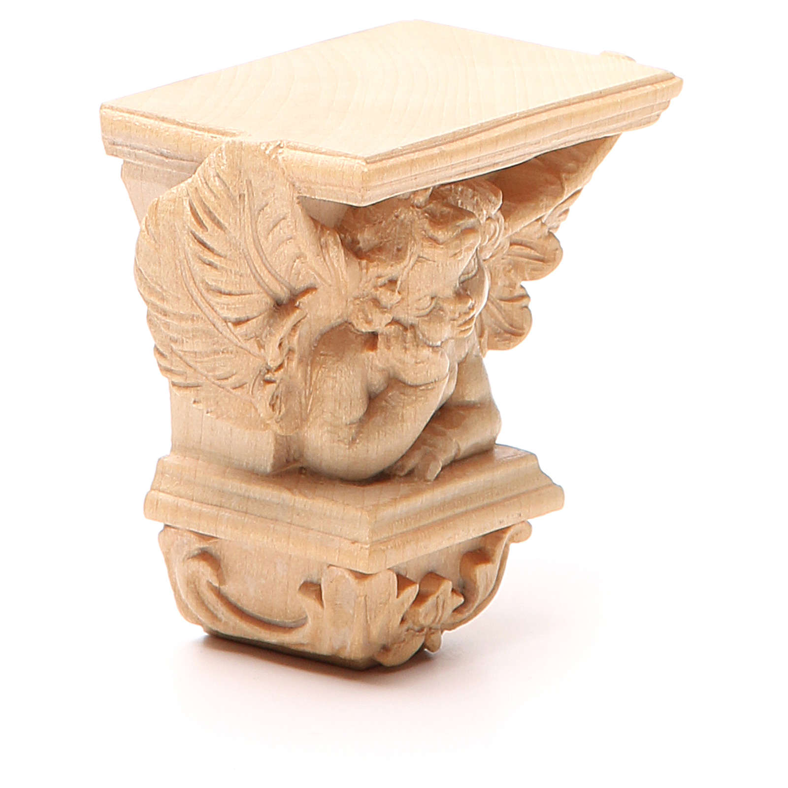 Wall shelf for statues, Raffaello model, natural wax online sales on HOLYART.co.uk