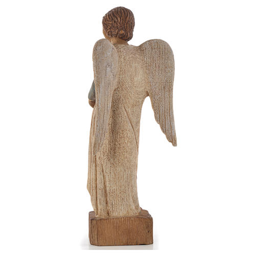 Ange au Sourire de Reims 39 cm de madera acabado antiguo 3