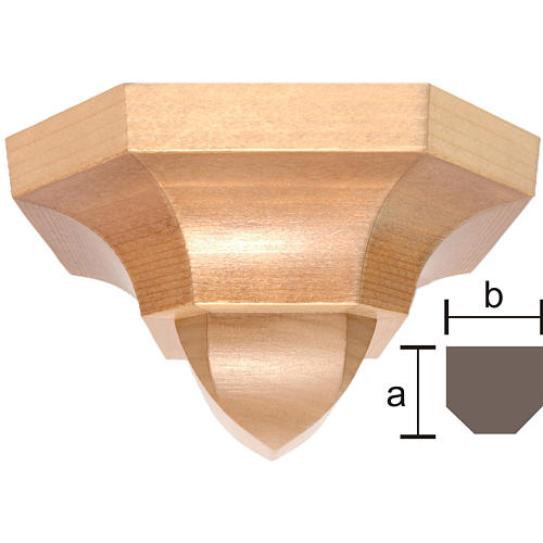 Mensola stile gotico 12x14 legno multipatinato 1