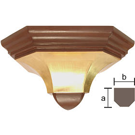 Mensola parete gotica 22x27 legno Antico Gold