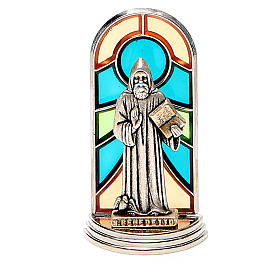 Croci di san Benedetto: STOCK San Benedetto metallo cm 5,5 base vetrata