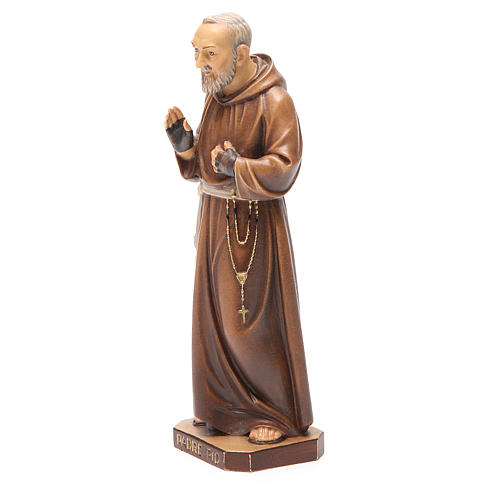 STOCK Statue Pater Pio 20cm handgemalten Holz 2