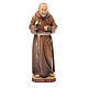 STOCK Statua Padre Pio legno dipinto cm 20 s1