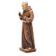 STOCK Statua Padre Pio legno dipinto cm 20 s2