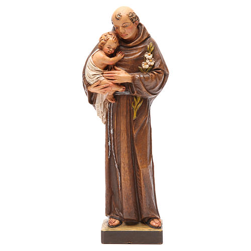 STOCK Statua Sant'Antonio pasta di legno dipinta 31 cm 1