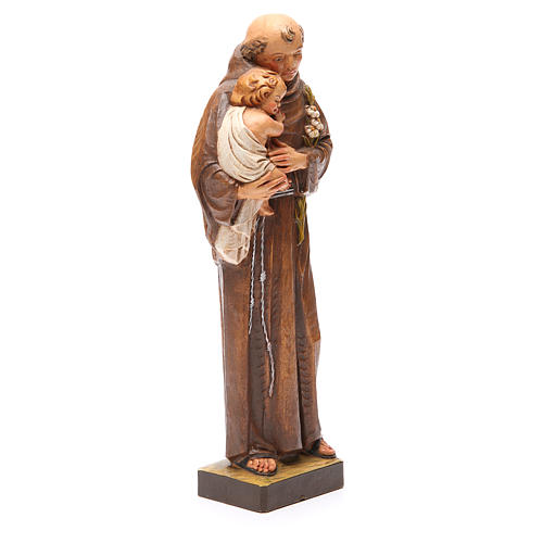 STOCK Statua Sant'Antonio pasta di legno dipinta 31 cm 3