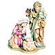 Holy Family in painted maple wood s1