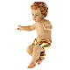 Baby Jesus wooden figurine with opened arms and golden drape s4