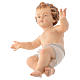 Baby Jesus wooden figurine with opened arms and white drape s2