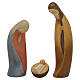 Holy Family in three pieces, painted wood Val Gardena s1