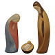 Sagrada Família 3 peças em madeira pintada corada s1