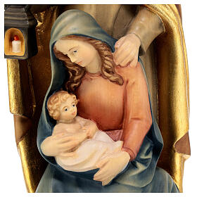 Sagrada Família em madeira pintada com cores vivas