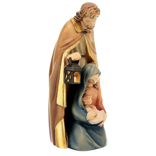 Sagrada Família em madeira pintada com cores vivas 6