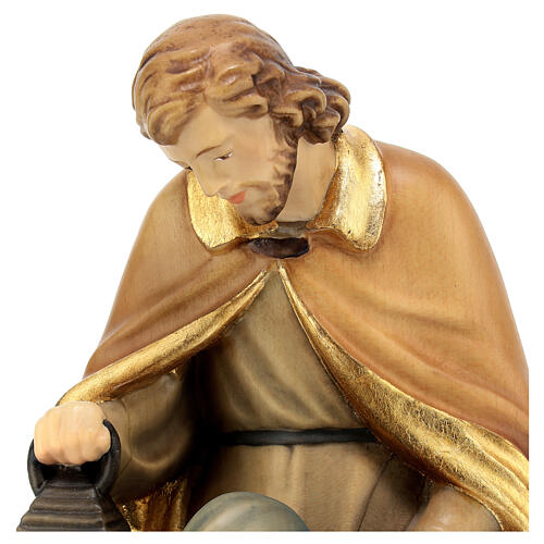 Holy Family in bright colors painted wood Val Gardena 4