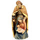 Holy Family in bright colors painted wood Val Gardena s1