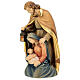 Holy Family in bright colors painted wood Val Gardena s3