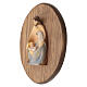 Sagrada Familia de madera de arce pintada con colores tenues s3