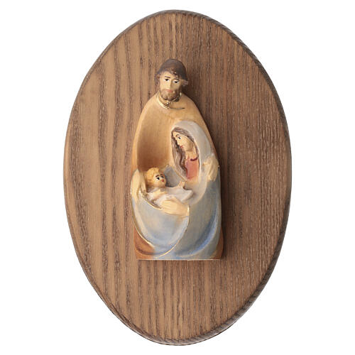 Sacra Famiglia colori tenui in legno di acero 1