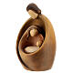 Holy Family embrace in wood, shades of brown Val Gardena s3