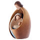 Holy Family modern design in wood with pastel colours s2
