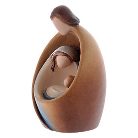 Imagens em Madeira Pintada: Sagrada Família moderna em madeira cores pastel