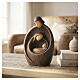 Joseph embrace Holy Family in ash wood with golden edge, Val Gardena s2