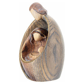 Joseph embrace Holy Family in ash wood with shading, Val Gardena