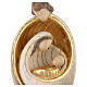 Joseph embrace Holy Family in gilded ash wood, Val Gardena s2