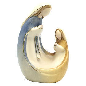 Madonna with little girl in painted wood, Val Gardena