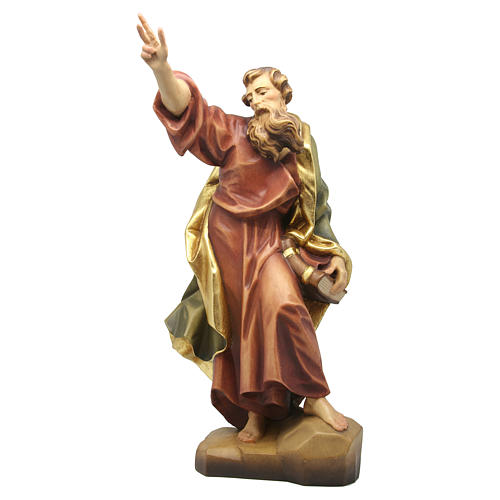Statue Saint Paul en bois coloré 1