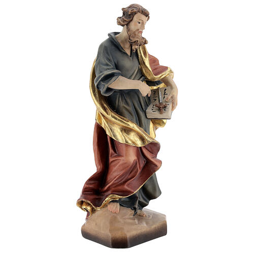 Saint Matthew statue in painted wood, Val Gardena 4