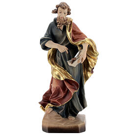 Saint Matthew painted wood statue, Val Gardena