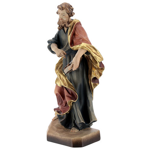 Saint Matthew painted wood statue, Val Gardena 3