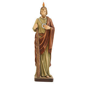 Statua di San Giuda in legno dipinto mantello marrone