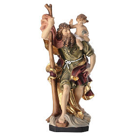 San Cristoforo in legno colorato