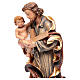 Saint Joseph statue with Baby Jesus in painted wood s2