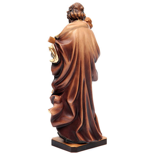 Statua San Giuseppe con Bambino legno dipinto colorato 6